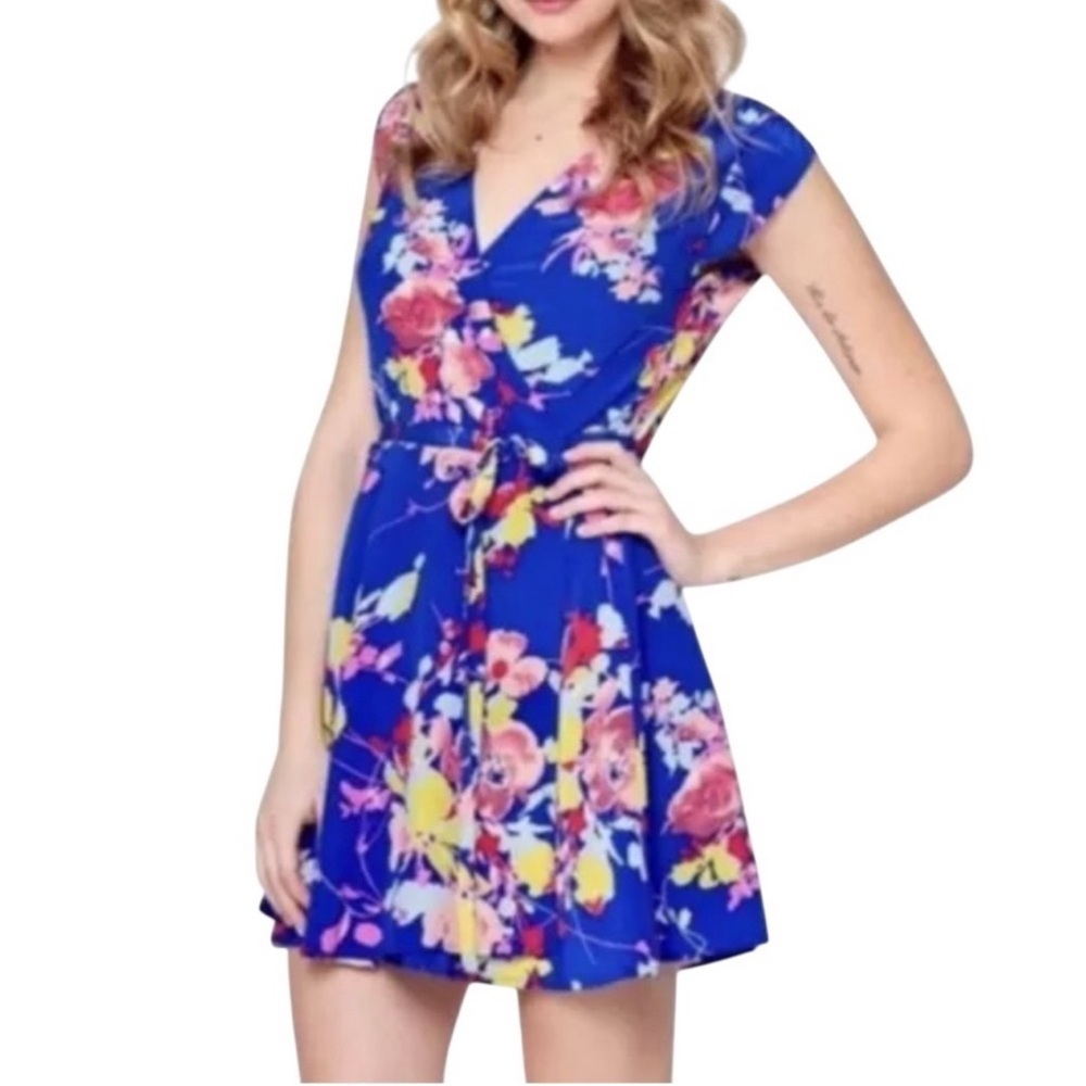 Yumi Kim Blue Floral Mini Dress